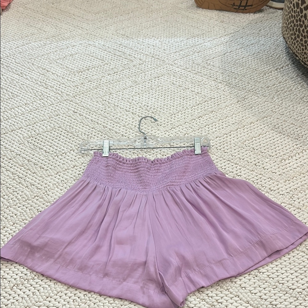 TCEC Purple High Waist Shorts Flowy Design